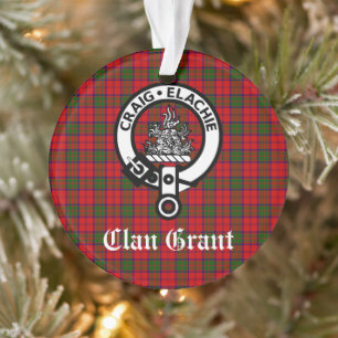 Clan Grant Crest Badge et Tartan personnalisable 