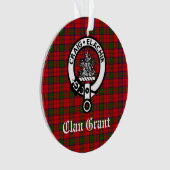 Clan Grant Crest Badge et Tartan personnalisable (devant)