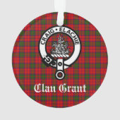 Clan Grant Crest Badge et Tartan personnalisable (dos)