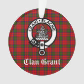 Clan Grant Crest Badge et Tartan personnalisable (devant)