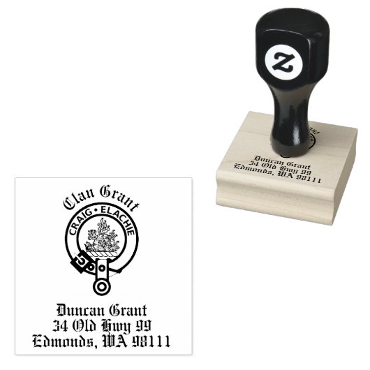 Clan Grant Crest Badge Rubberstempel (Gestempeld)