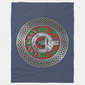 Clan Grant Crest & Tartan Knot Fleece Deken (Voorkant)