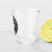 Clan Grant Crest & Tartan Knot Shot Glas (Rechts)