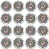 Clan Grant Crest & Tartan Knot Sticker (Voorkant)