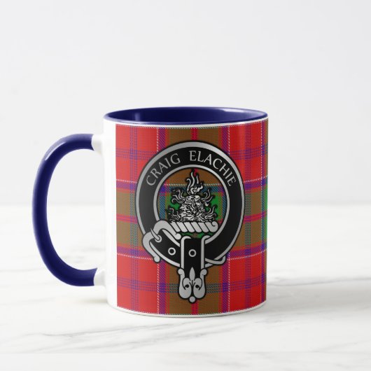 Clan Grant Crest & Tartan Mug (Gauche)