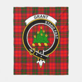 Clan Grant Modern Tartan Pset Fleece Deken (Voorkant)