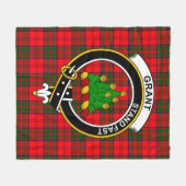 Clan Grant Modern Tartan Pset Fleece Deken (Voorkant (Horizontaal))