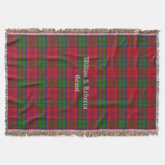 Clan Grant Tartan Pset - aangepaste trommelwand Deken (Voorkant)