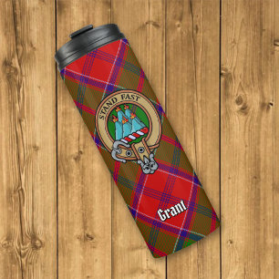 Clan Grant Wapen over Tartan Thermosbeker