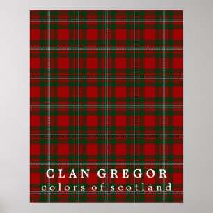 Clan Gregor Colors of Scotland Tartan Poster