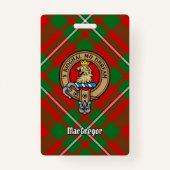 Clan Gregor Crest over Tartan Badge (Voorkant)