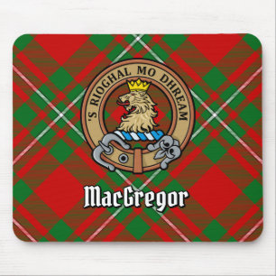 Clan Gregor Crest over Tartan Muismat