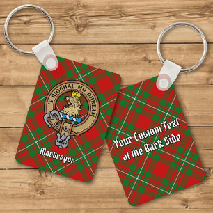 Clan Gregor Crest over Tartan Sleutelhanger