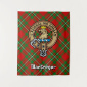 Clan Gregor Crest over Tartan Wandkleed (Voorkant)