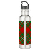 Clan Gregor Crest over Tartan Waterfles (Achterkant)