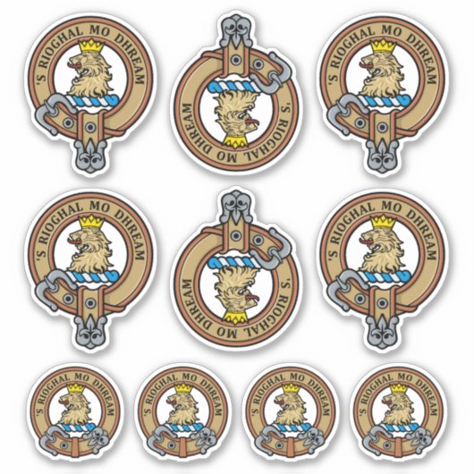 Clan Gregor Crest Sticker Set (Voorkant)