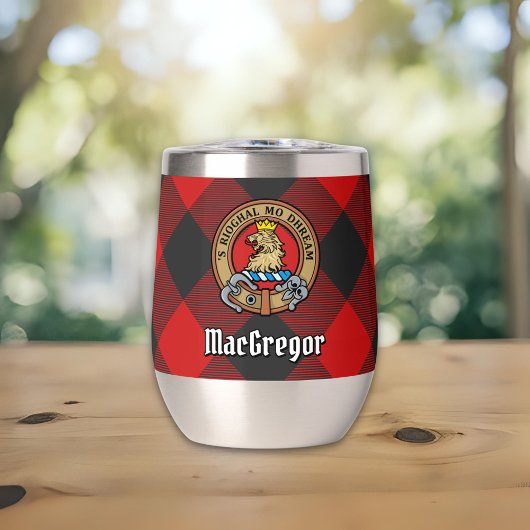 Clan Gregor Crest sur Rob Roy Tartan