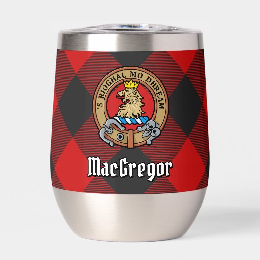 Clan Gregor Crest sur Rob Roy Tartan (Avant)
