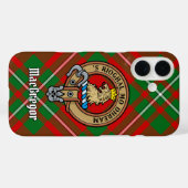 Clan Gregor Crest sur Tartan coque iphone (Verso (horizontal))
