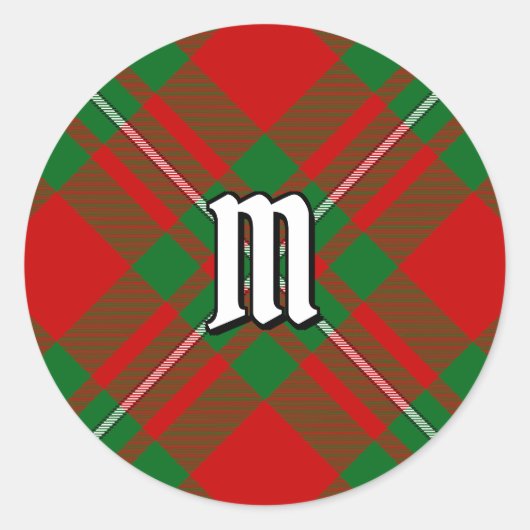 Clan Gregor Tartan Classic Round Sticker (Devant)