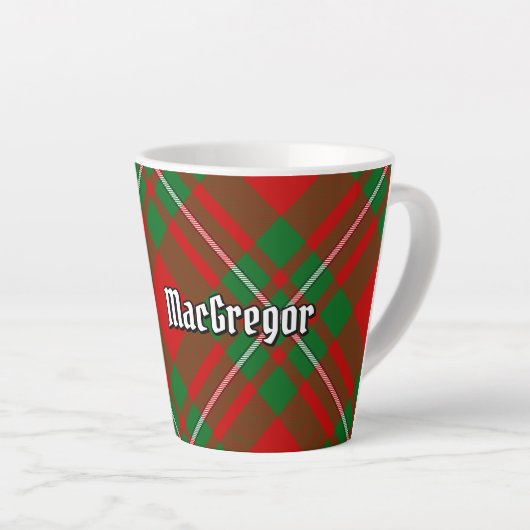 Clan Gregor Tartan Latte Mok (Rechterhoek)