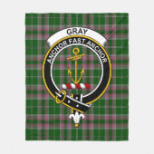 Clan Grey Hunting Tartan Pset Fleece Deken (Voorkant)