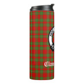 Clan Grierson Crest Badge & Tartan Thermosbeker (Gedraaid links)