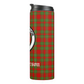 Clan Grierson Crest Badge & Tartan Thermosbeker (Geroteerd rechts)