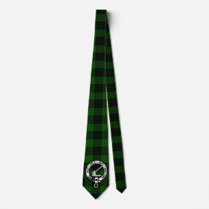 Clan Gunn Crest Badge en Tartan Stropdas