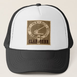 Clan Gunn Crest Badge - Sepia Trucker Pet