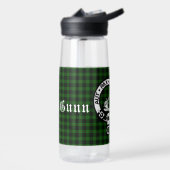 Clan Gunn Crest Badge & Tartan Waterfles (Links)