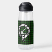 Clan Gunn Crest Badge & Tartan Waterfles (Achterkant)