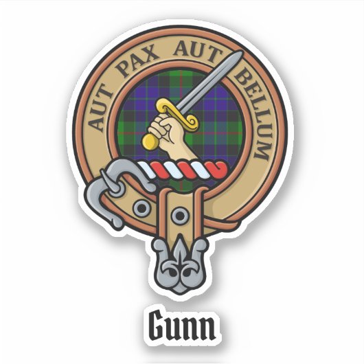 Clan Gunn Crest Sticker (Voorkant)