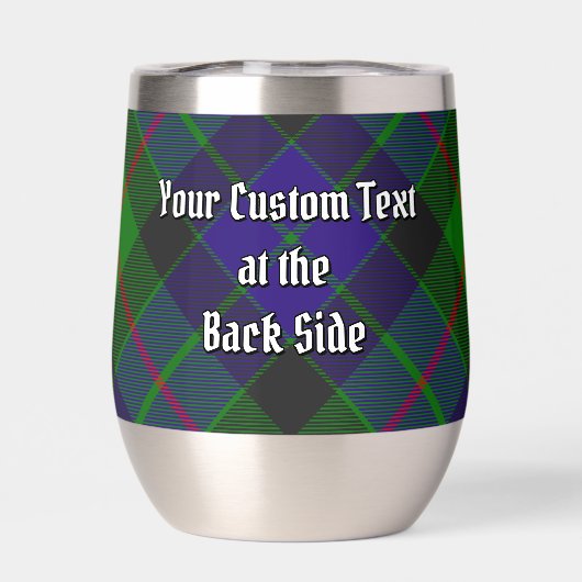 Clan Gunn Crest sur Tartan (Arrière)