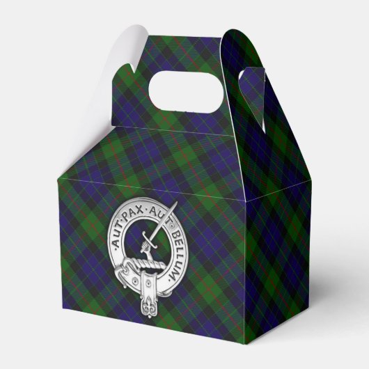 Clan Gunn Crest & Tartan Bedankdoosjes (Voorkant Zijde)