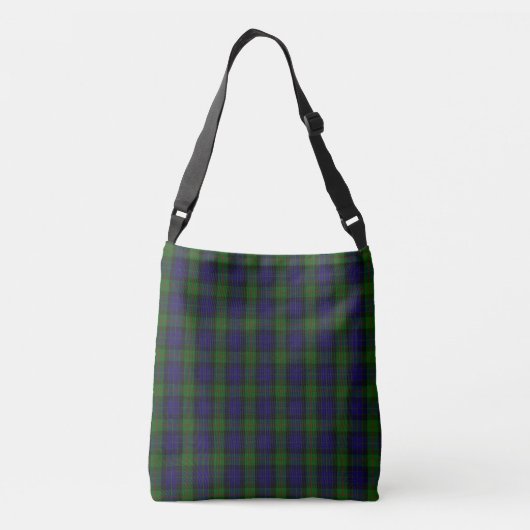 Clan Gunn Crest & Tartan Crossbody Tas (Achterkant)