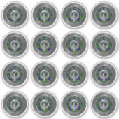 Clan Gunn Crest & Tartan Knot Sticker (Voorkant)