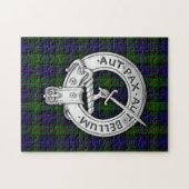 Clan Gunn Crest & Tartan Legpuzzel (Horizontaal)