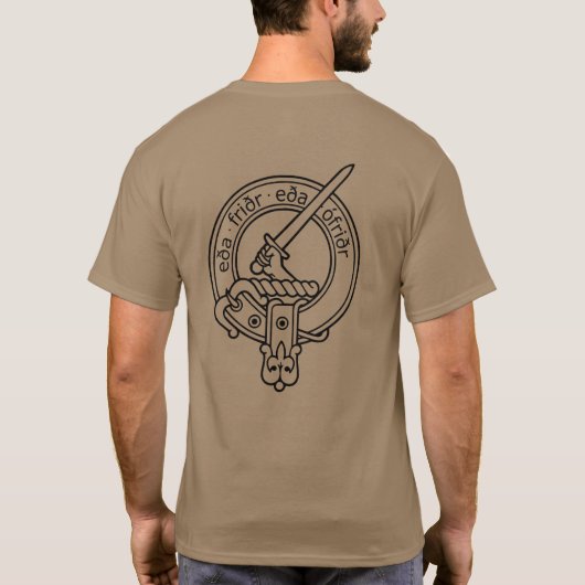 Clan Gunn Crest & Tartan - Oude Norse T-shirt (Achterkant)