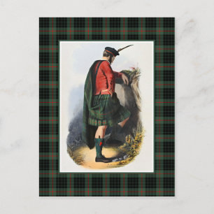 Clan Gunn  Illustratie Tartan Lijst Briefkaart