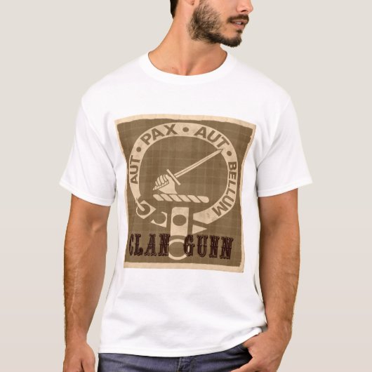 Clan Gunn Sepia T-shirt (Voorkant)