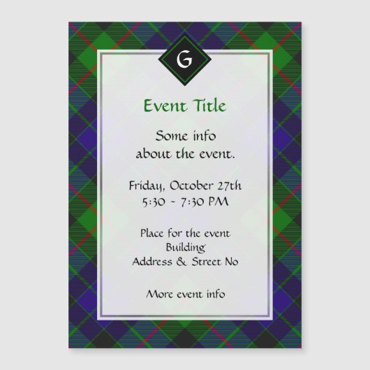 Clan Gunn Tartan (Voorkant)