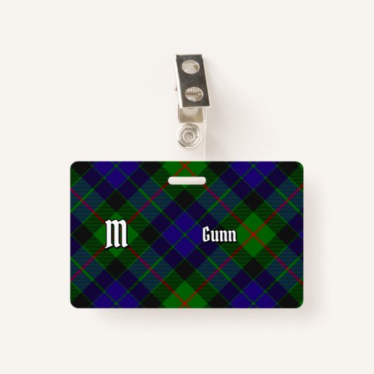 Clan Gunn Tartan Badge (Voorkant met clip)