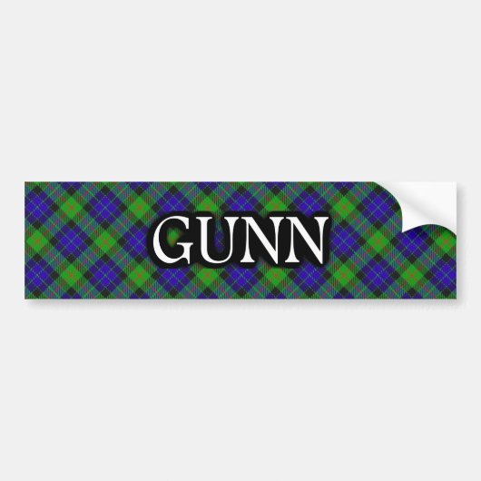 Clan Gunn Tartan Bumper Sticker (Devant)