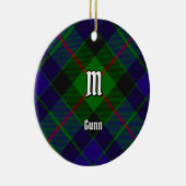 Clan Gunn Tartan Ceramic Ornament (Rechts)