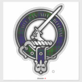 Clan Gunn Tartan Crest (Latijn) Sticker (Vel)