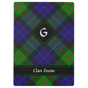 Clan Gunn Tartan Klembord