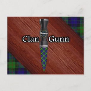 Clan Gunn Tartan Sgian Dubh Lemmet Briefkaart