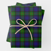 Clan Gunn Tartan Wrapping Paper Sheets (In situ)