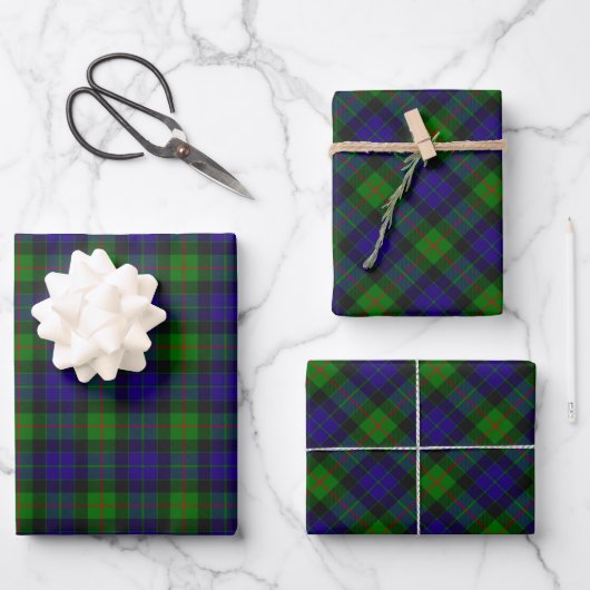 Clan Gunn Tartan Wrapping Paper Sheets (Voorkant)